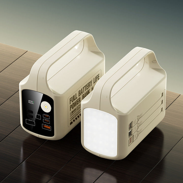 Portable power bank with integrated LED lighting and high capacity Kalsten