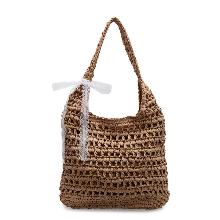 Handmade beach bag with lace Kalsten