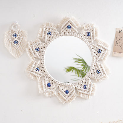 Macramé Decorative Round Mirror Acalora
