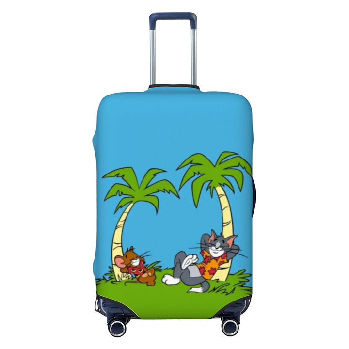 Ladies nan elastic suitcase cover with motif print, water-repellent and tear-resistant, with handle and telescopic opening Kalsten