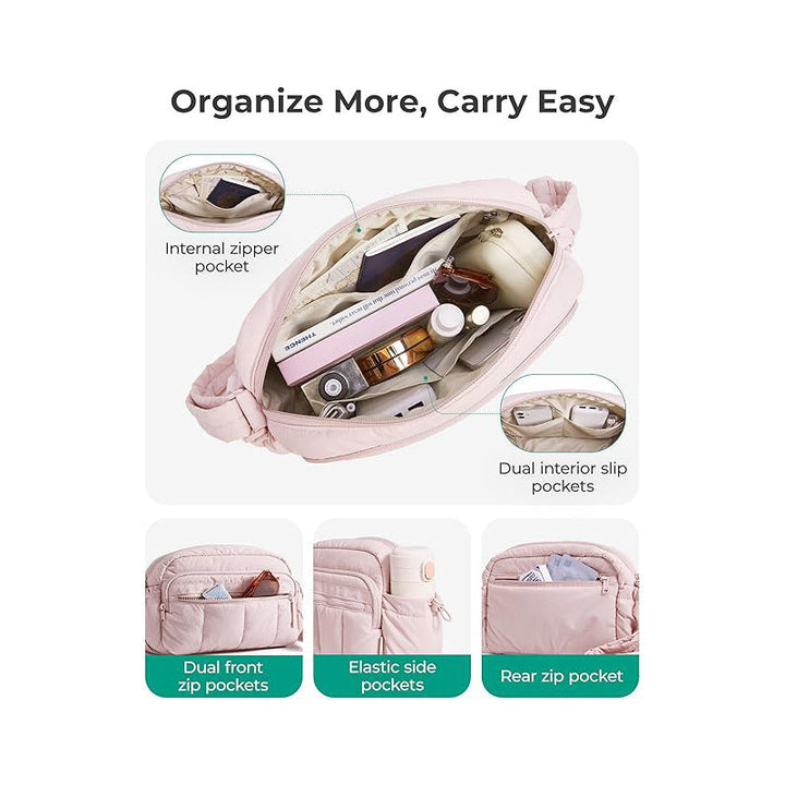 Practical crossbody bag with multifunctional compartment division Kalsten