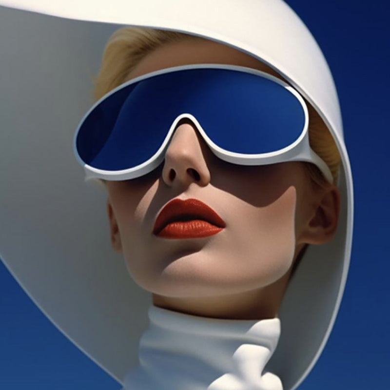 Women's futuristic sunglasses with large lenses and ergonomic frame Kalsten