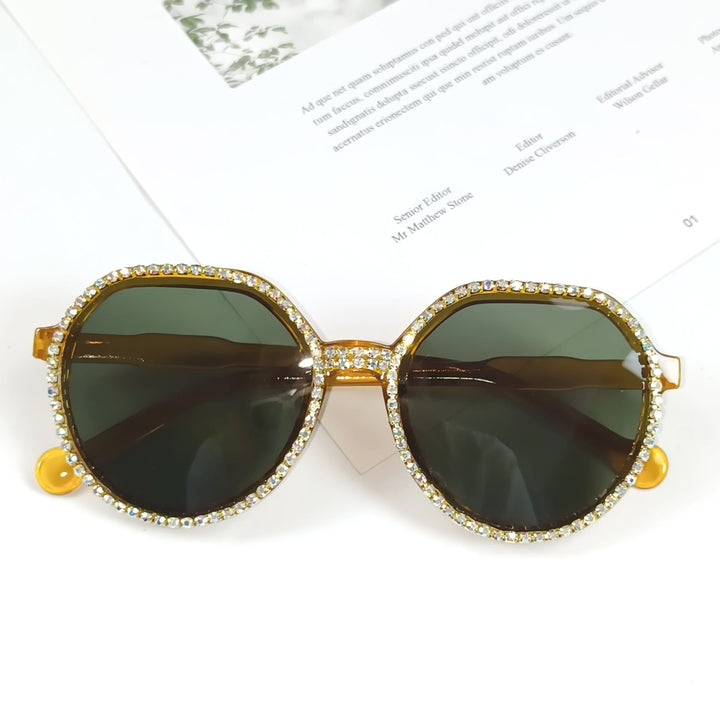 Women Glittering Oversized Sunglasses Kalsten