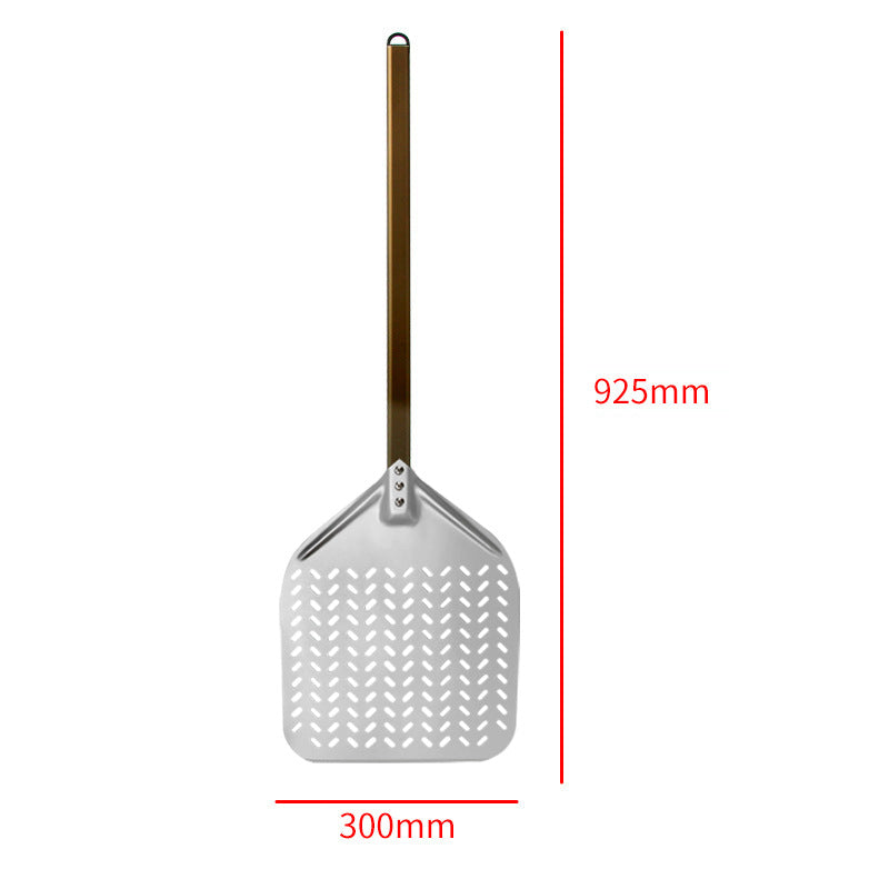 perforated aluminum pizza peel with long ergonomic reinforced handle Kalsten