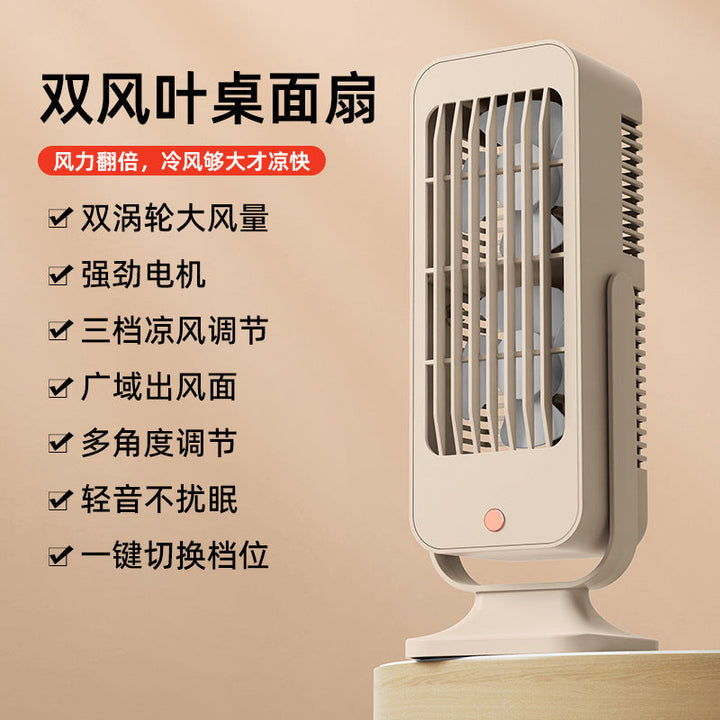Ladies table fan with double airflow Kalsten