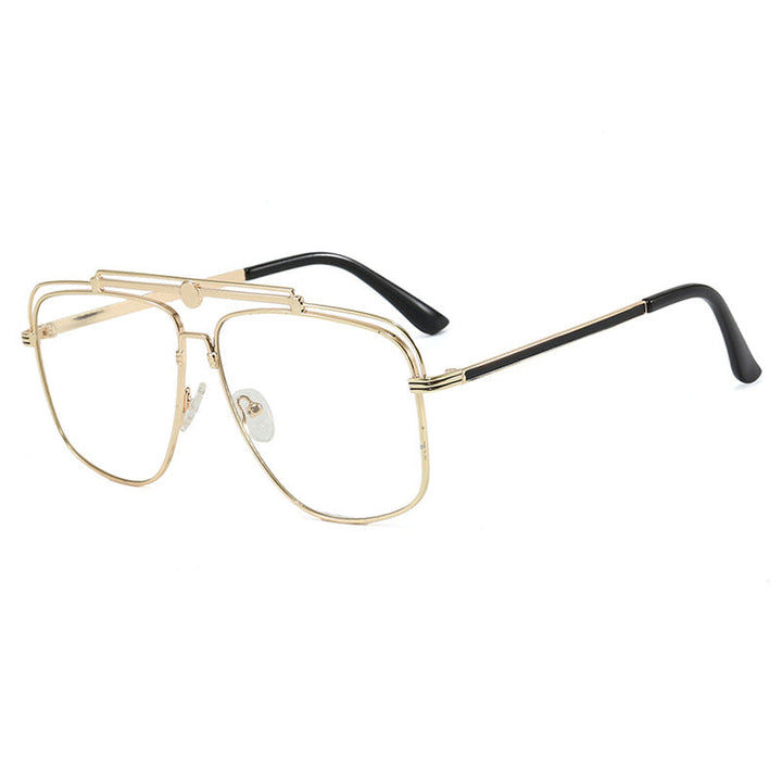 Women's elegant square sunglasses with gold accents Kalsten
