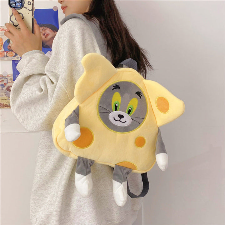 Plush Backpack in Cheese Design Kalsten