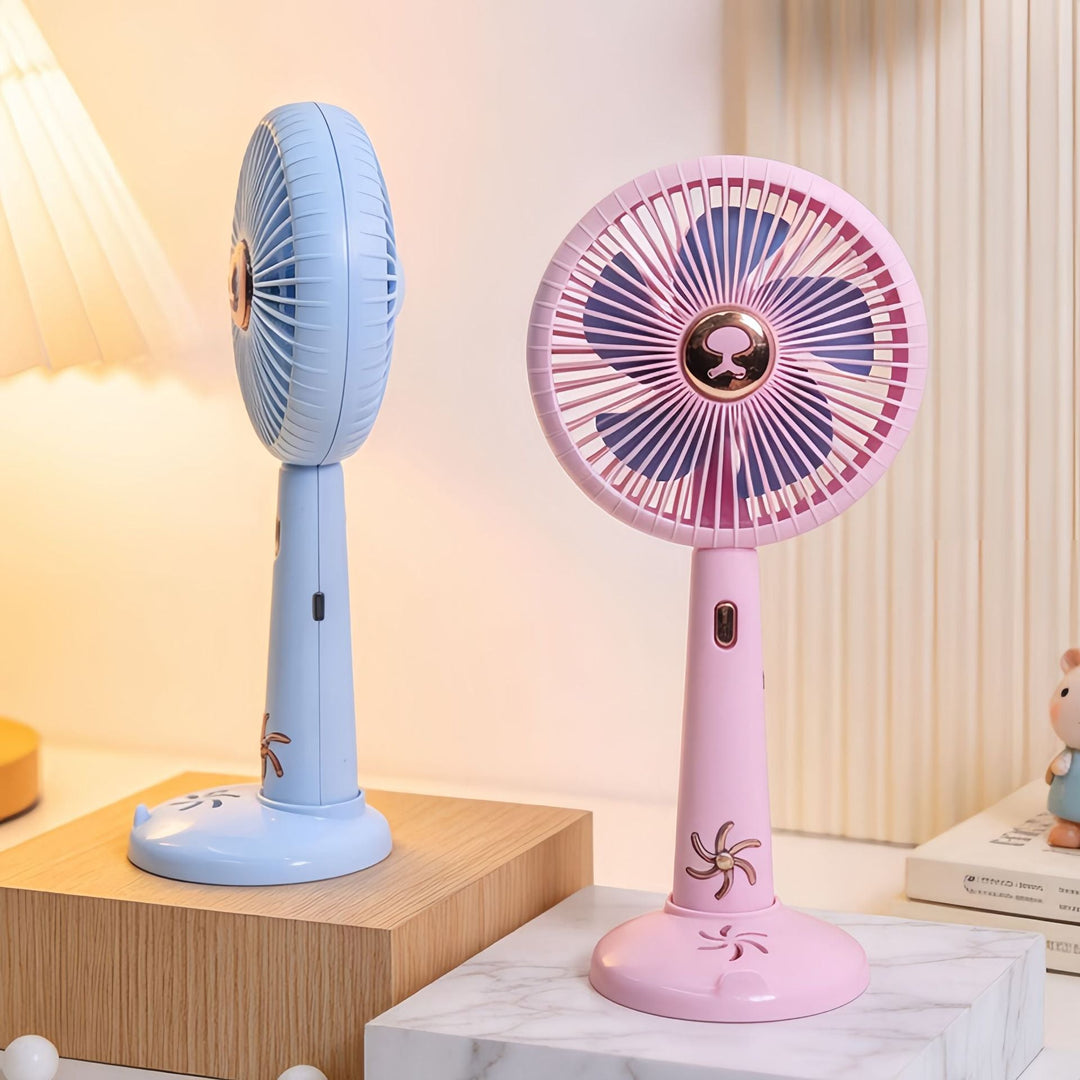 Cooling rechargeable handheld and tabletop fan with detachable base and USB charging Kalsten