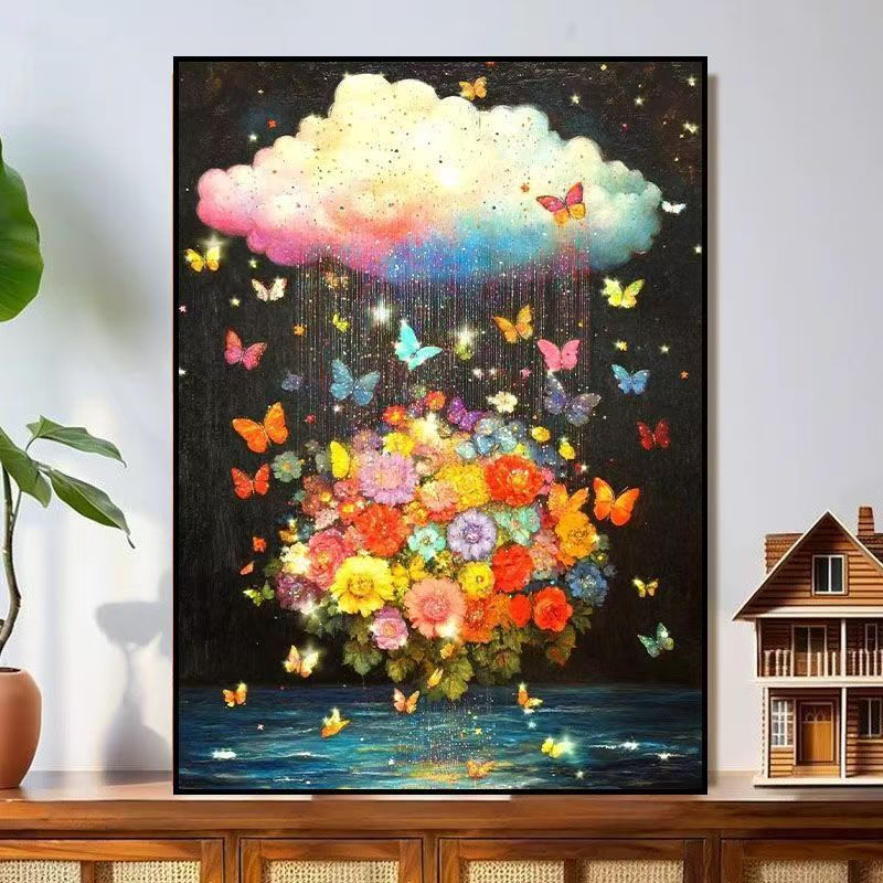 Abstract Butterfly Floral Canvas Artwork Kalsten