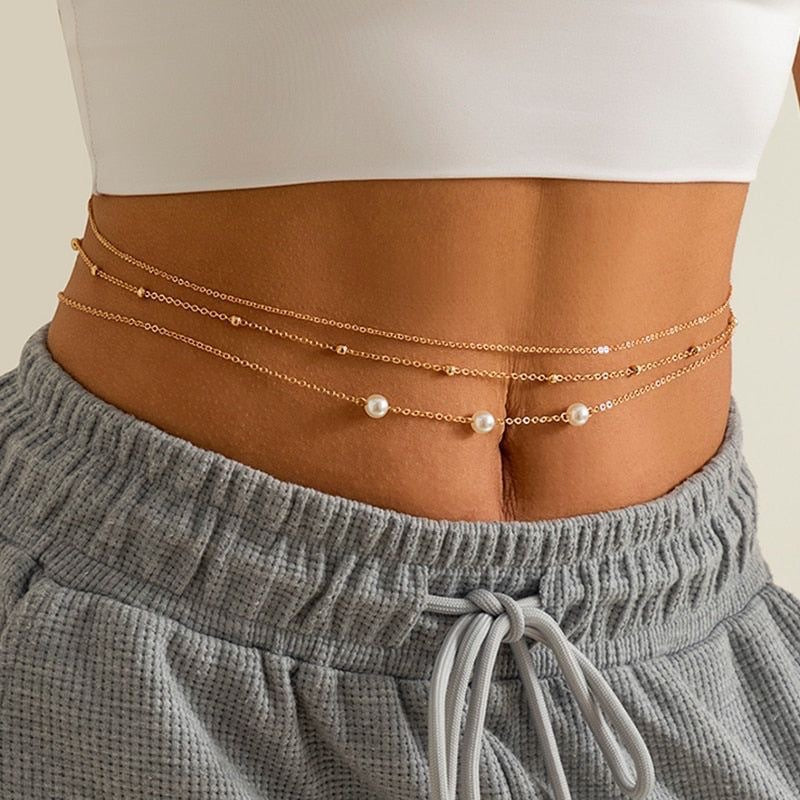 Layered Pearl Beaded Necklace Kalsten