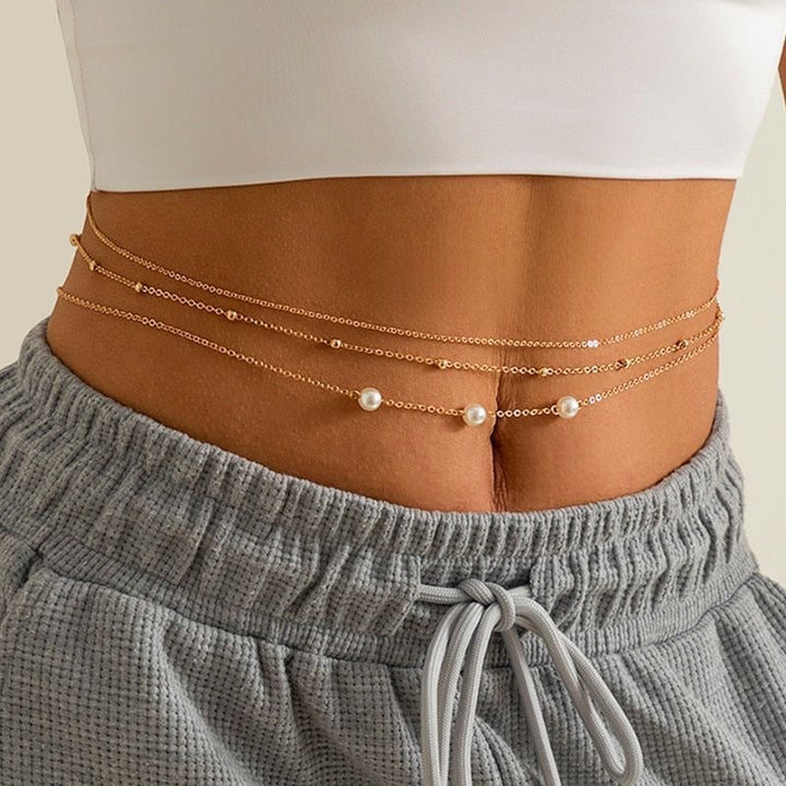 Layered Pearl Beaded Necklace Kalsten