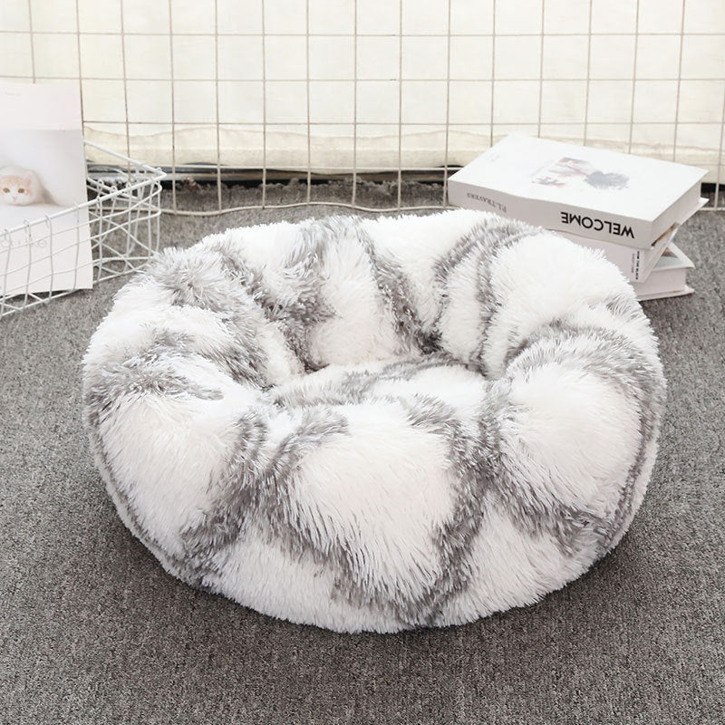 Women Round Plush Pet Bed Kalsten