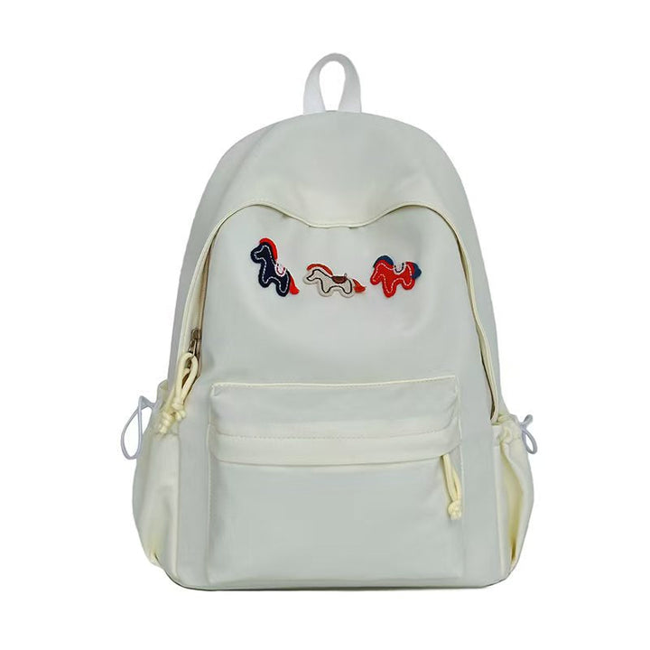 Playful Embroidered Animal Design Backpack Kalsten