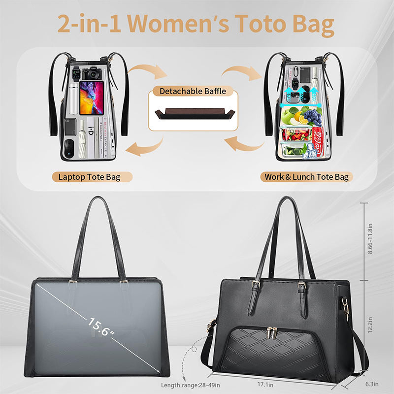 Insulated Multi-Compartment Lunch Tote Acalora