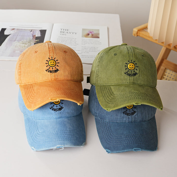 Women's sporty cotton cap with sun embroidery Kalsten