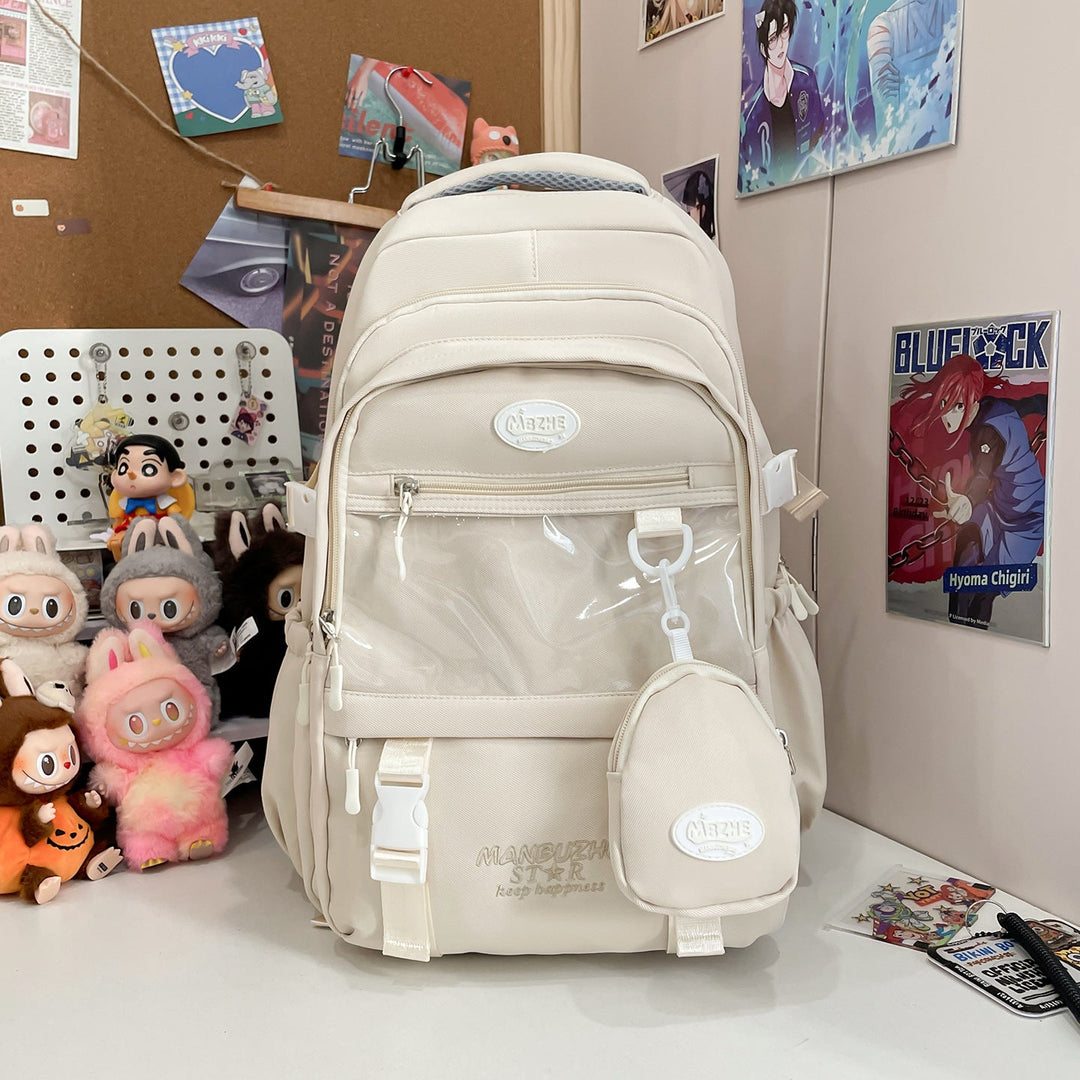 Multi-Functional Transparent Panel School Backpack