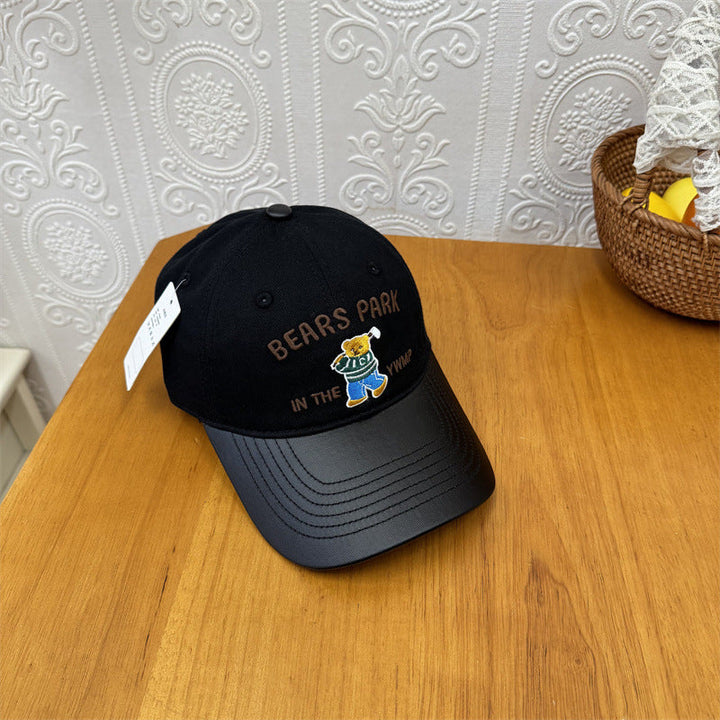 Unisex Embroidered Playful Bear-Themed Cap Kalsten
