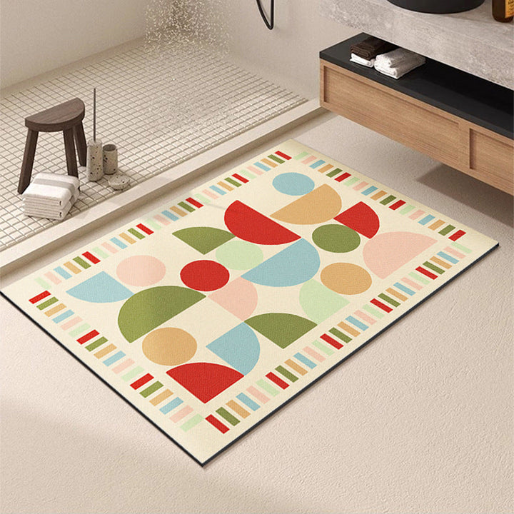 Geometric Patterned Bath Mat Kalsten