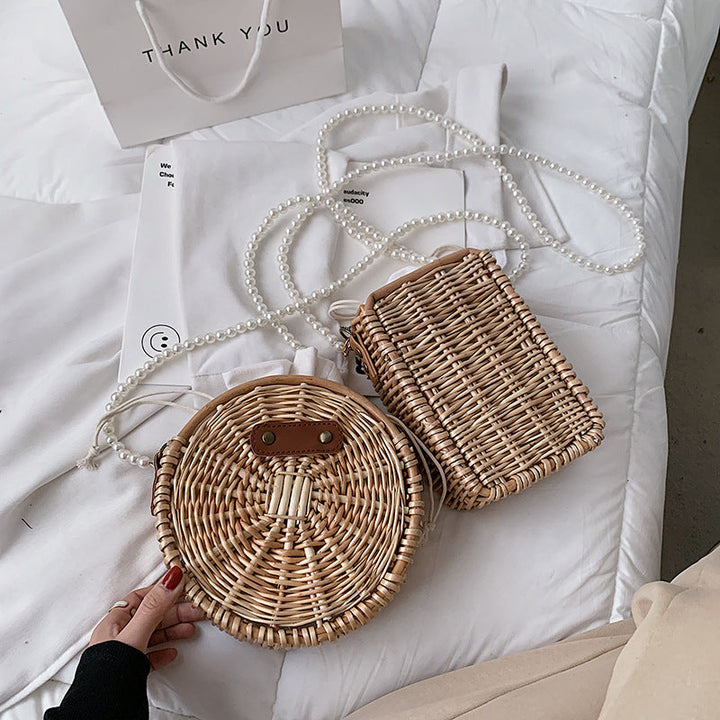 Women's Pearl Necklace Basket Bag Kalsten