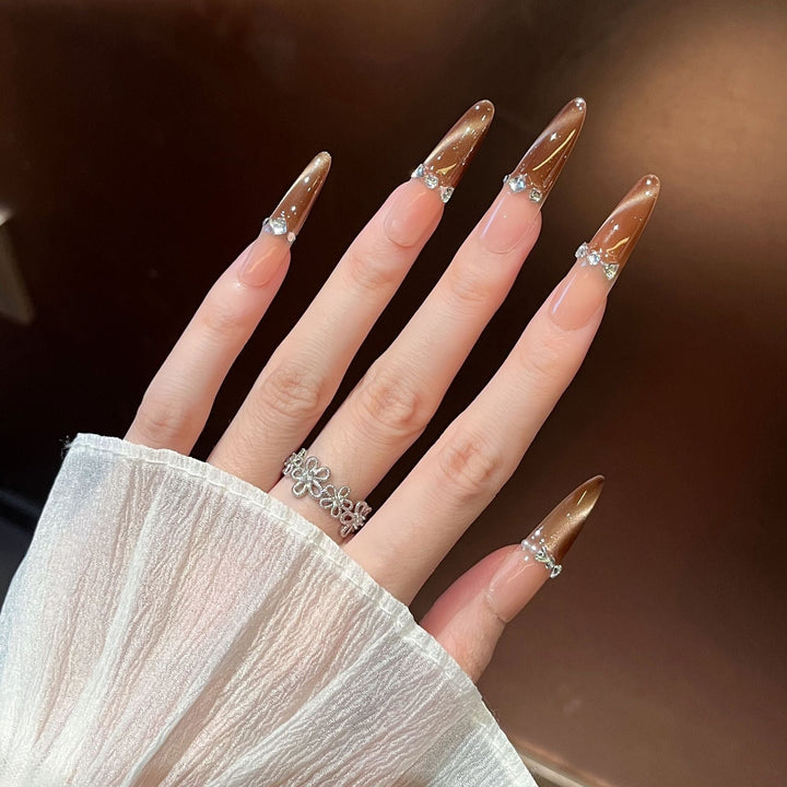 Glamorous Long Stiletto Press-On Nail Extensions Kalsten 1787316087