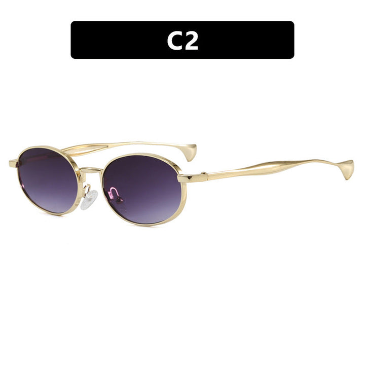 Women's robust round sunglasses with mirrored lenses Kalsten