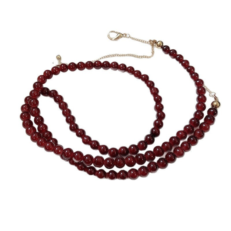 Fashionable jewelry band made of onyx beads Kalsten