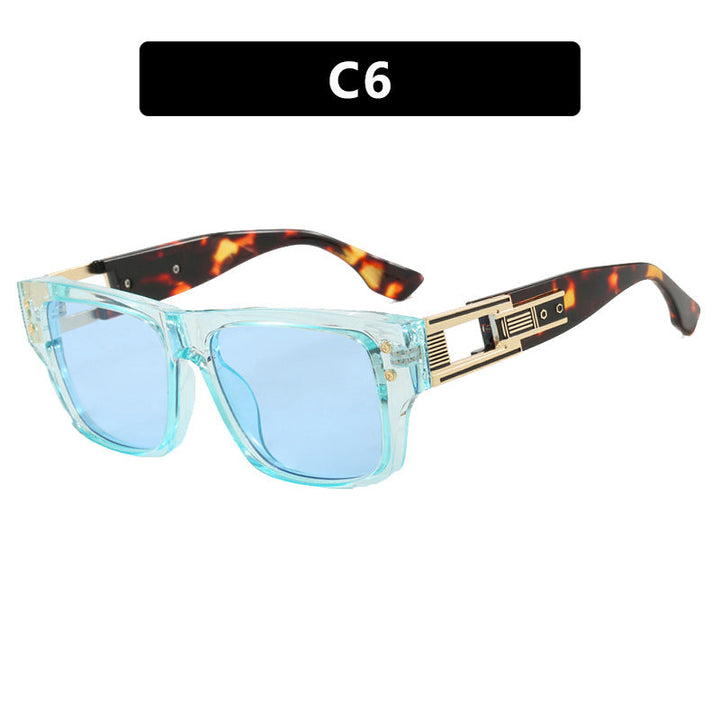 Women’s trendy square sunglasses with elegant gold decorative structure Kalsten