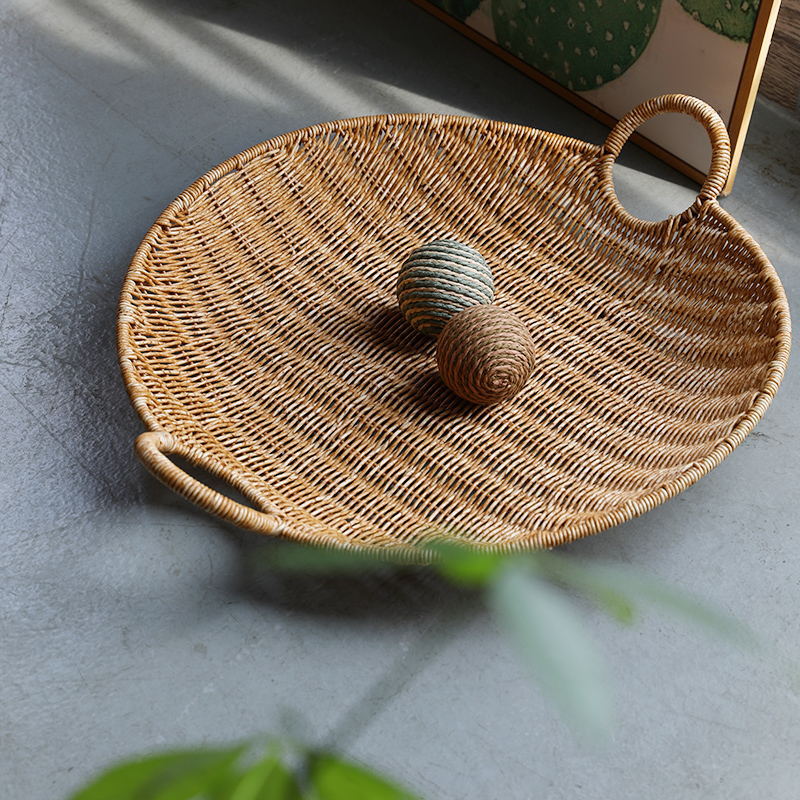 Handwoven Rectangular Storage Basket with Comfortable Handles Kalsten