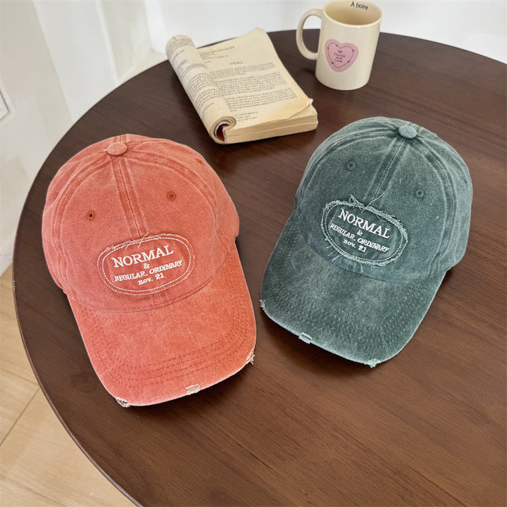 Men's Casual Distressed Cotton Baseball Cap Kalsten