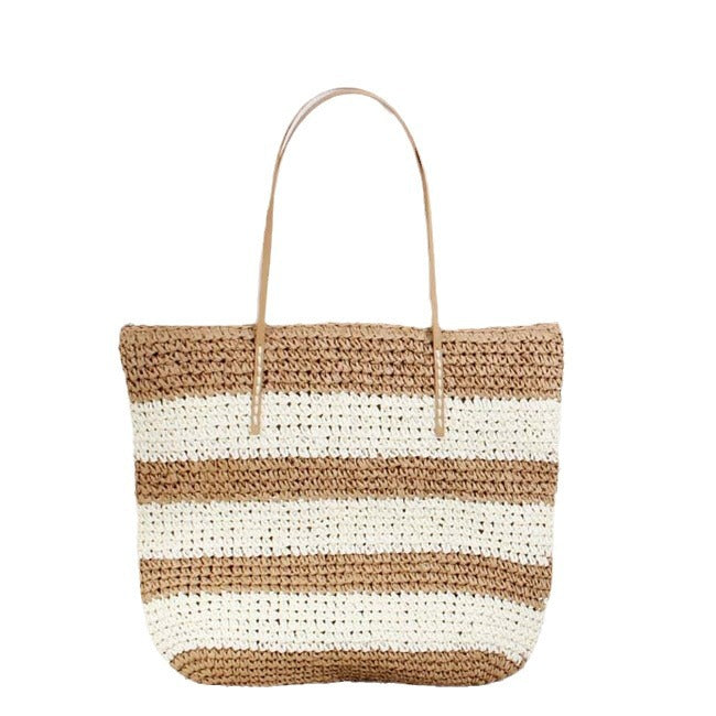 Large rattan shopping bag with sturdy handles Kalsten