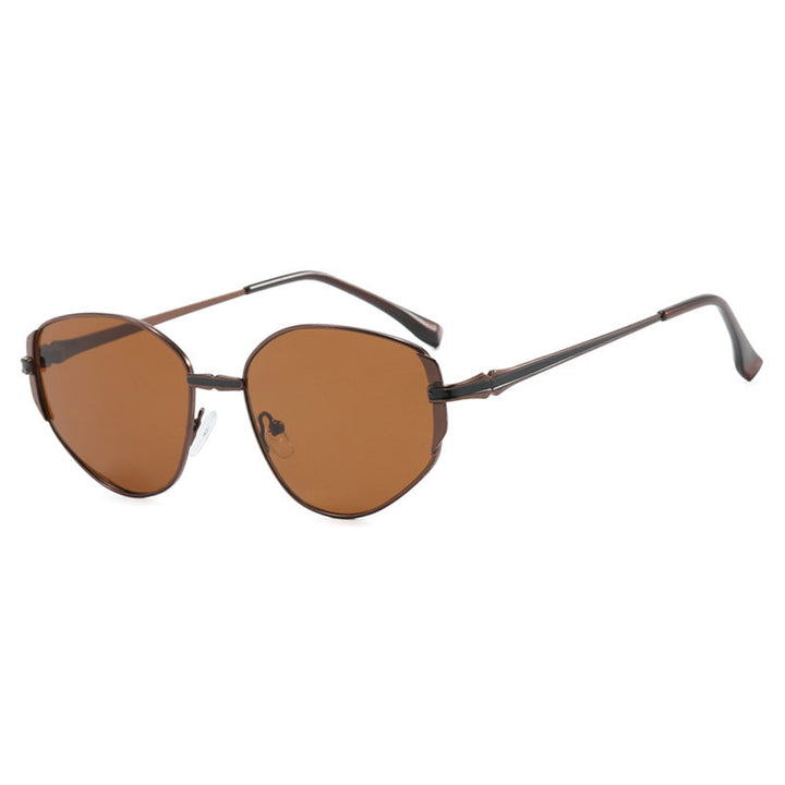 Women modern geometric sunglasses with stylish metal frame Kalsten