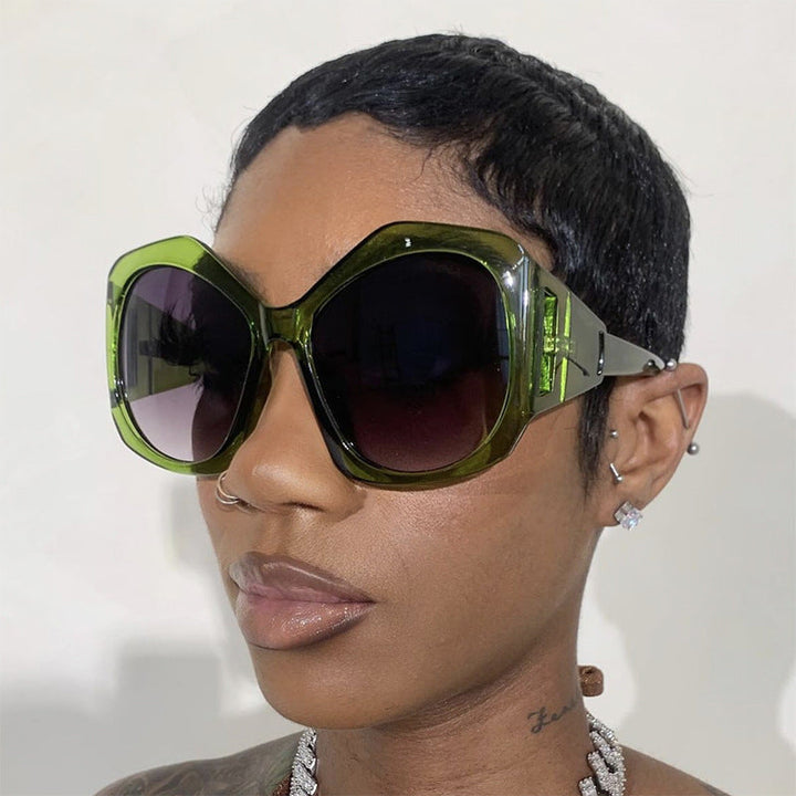 Women oversized sunglasses with futuristic design Kalsten