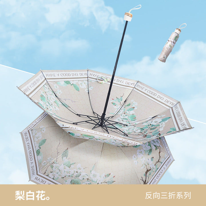Ladies Foldable Umbrella with Reversed Design Kalsten