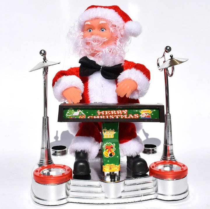 Parachuting Santa Claus Hanging Christmas Ornament With Fabric Canopy And Decorative Suspension Cords