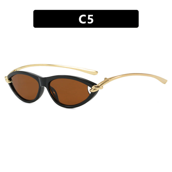 Women's Cat-Eye Sunglasses with Elegant Metal Frame and Protective UV Filter Kalsten