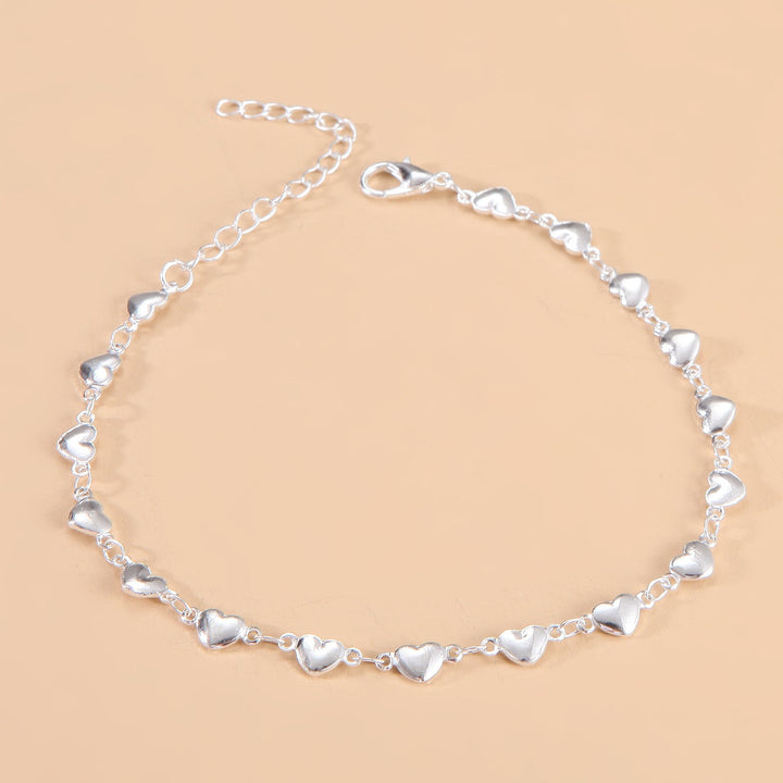 Heart-Inspired Chain Anklet Kalsten