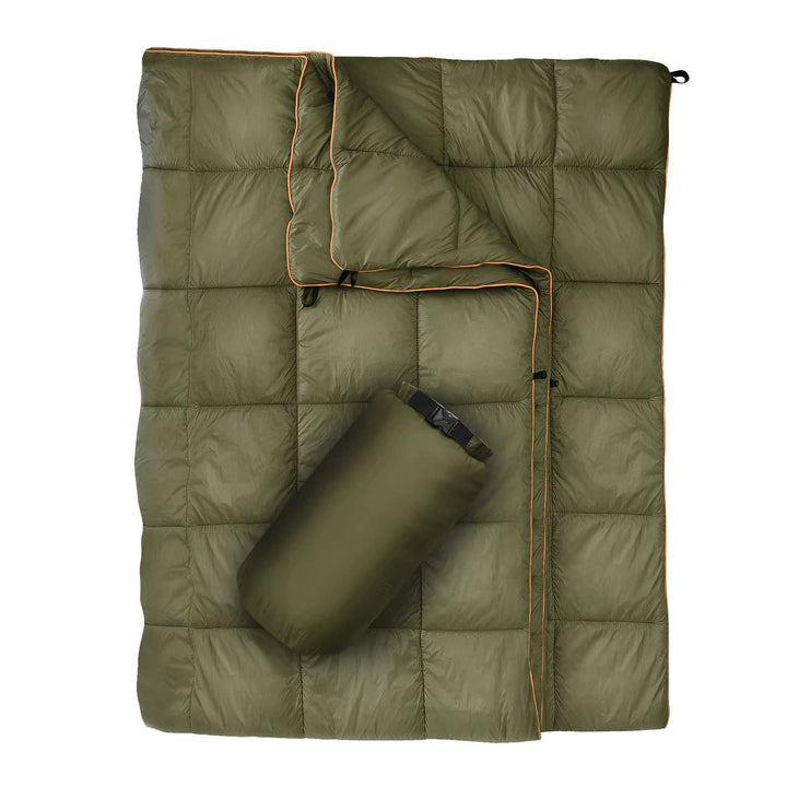 Unisex portable blanket with innovative compression design Kalsten