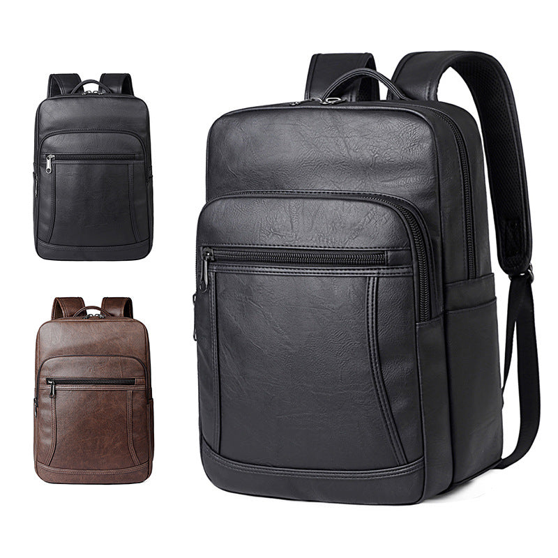 Elegant Backpack Made of Faux Leather with Multiple Compartments Kalsten