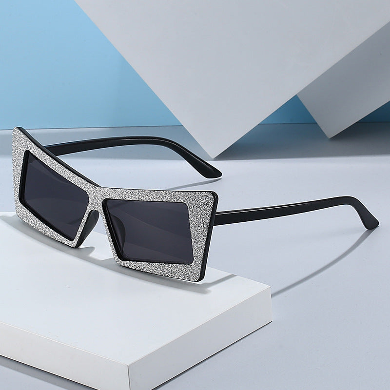 Women's geometric sunglasses with sparkling elements Kalsten