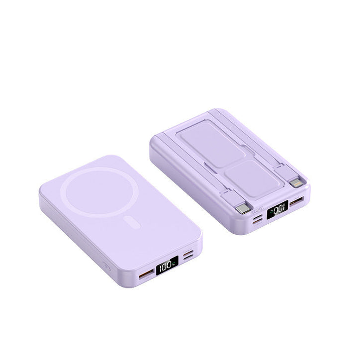 Portable power bank with integrated Qi charging function and digital capacity display Kalsten