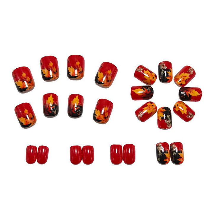 Elegant Artificial Nails with French Manicure and Glitter Effects Kalsten