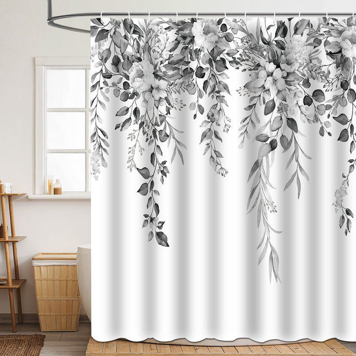 Floral Patterned Bathroom Shower Curtain Kalsten