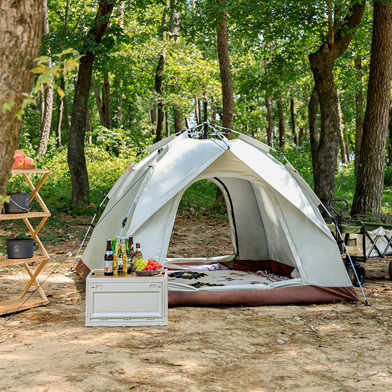 Camping Tent With Expandable Interior And Weatherproof Material Kalsten