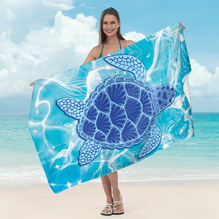 Beach blanket with tropical leaf design Kalsten