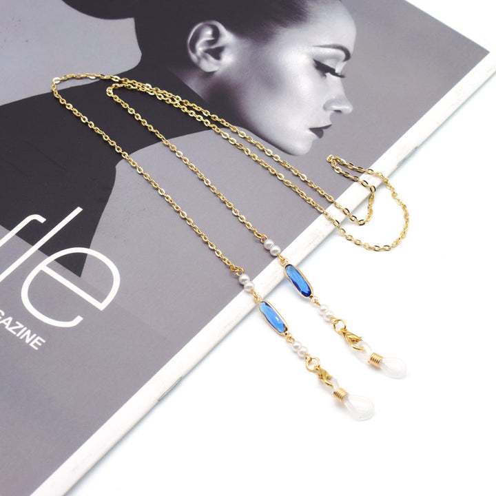 Elegant Eyewear Chain with Decorative Accents Kalsten