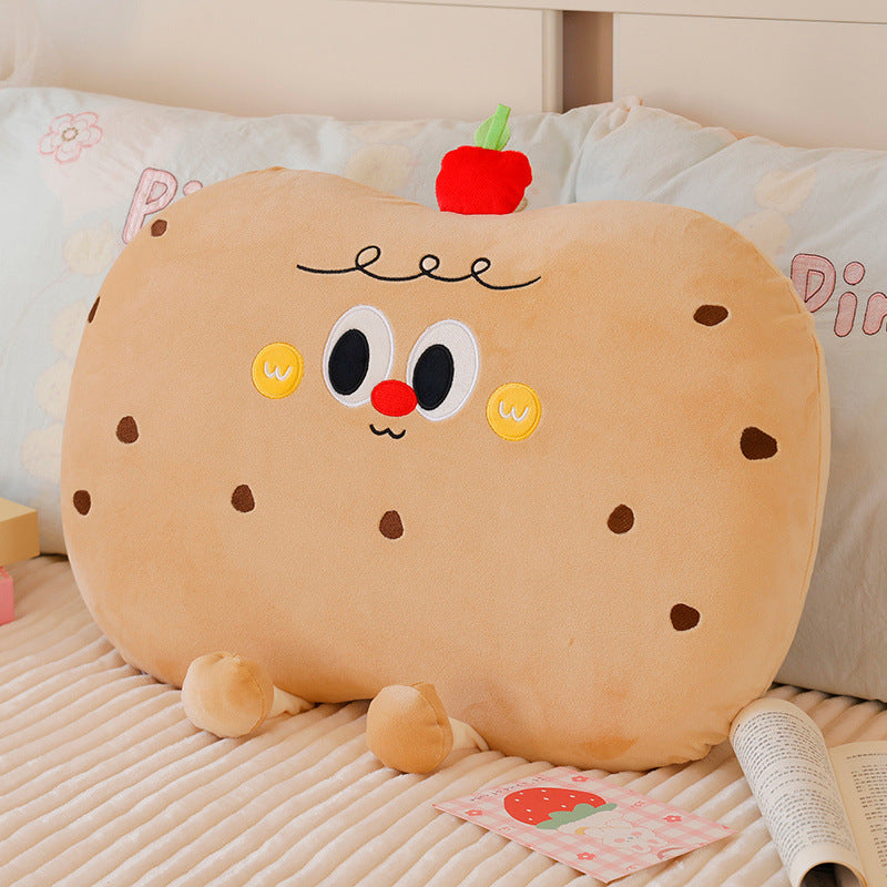 Plush pillow in cookie shape with cute face Kalsten