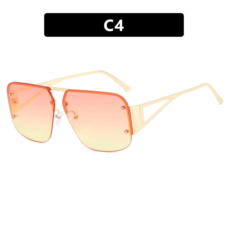 Women’s Futuristic Sunglasses with Square Frame and Mirrored Lenses Kalsten