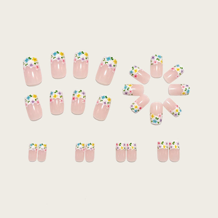 Artificial nails with floral applications Kalsten