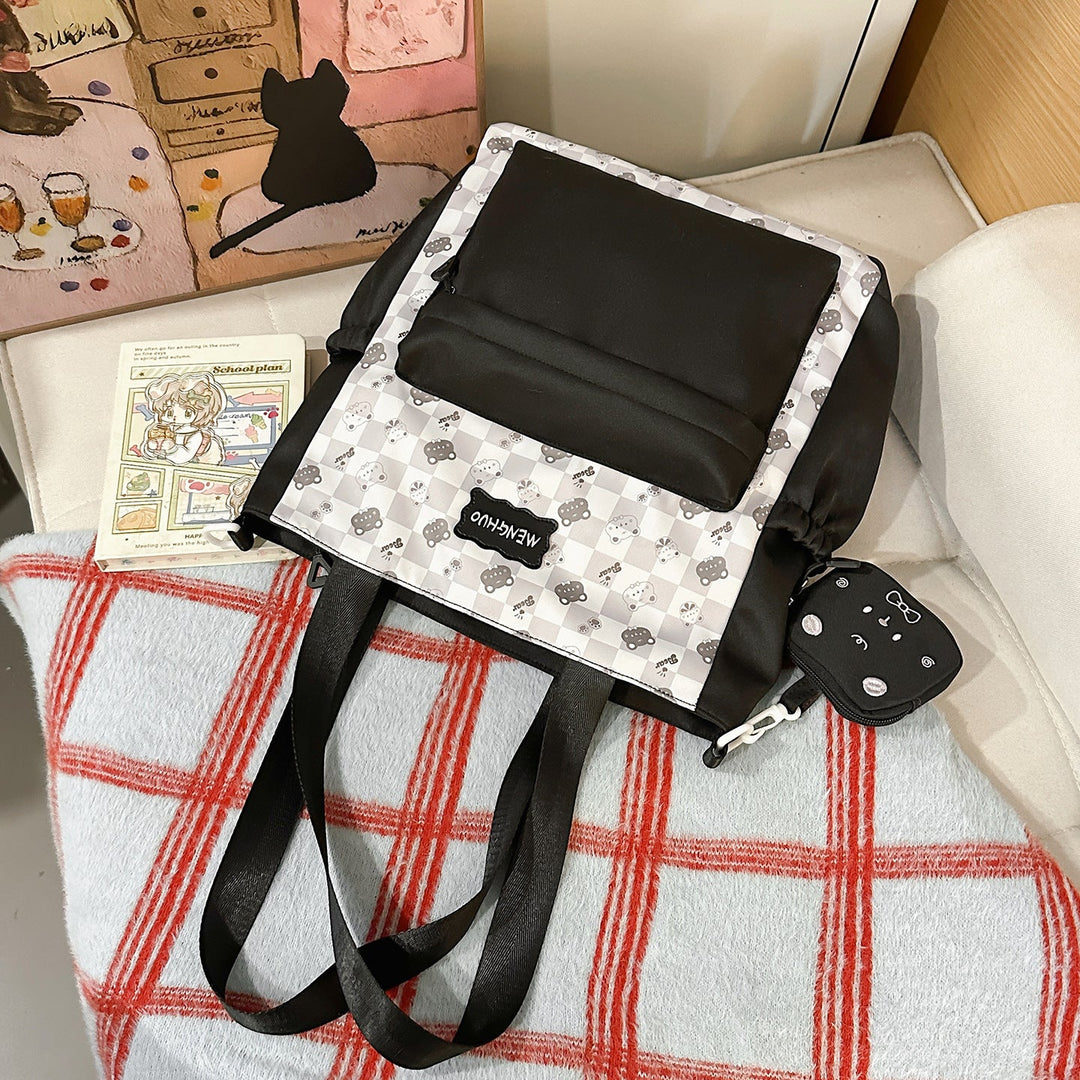 Cartoon-Themed Multi-Pocket School Backpack