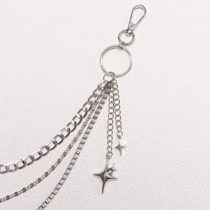 Fashionable keychain chain with sparkling stars Kalsten